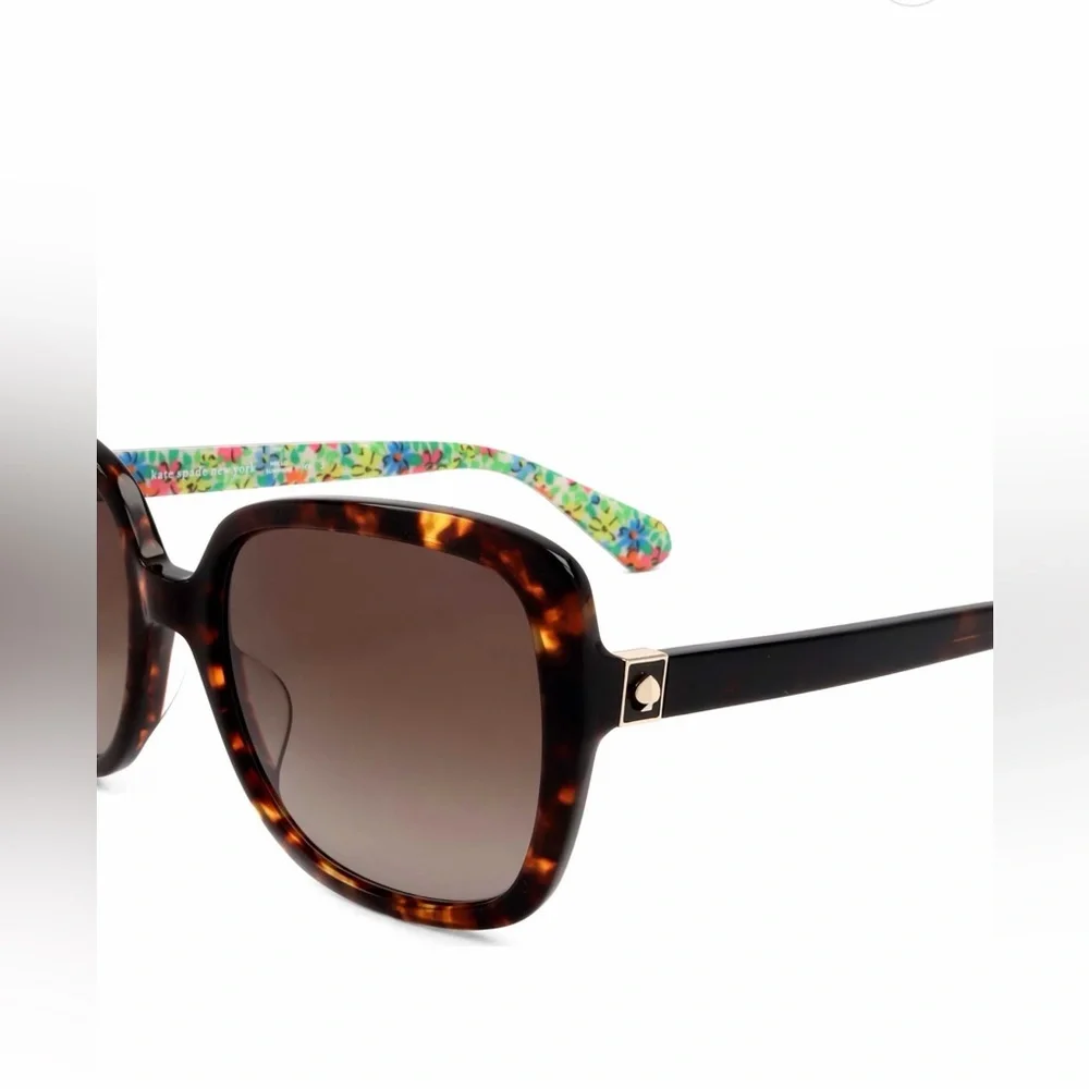 Kate Spade Fun Classy Tortoise Shell Sunglasses with Colorful Floral Arms‎